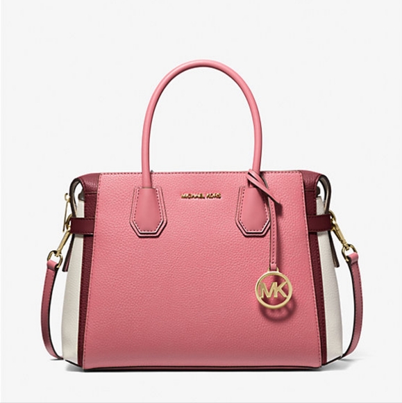 🏷1 DAY SALE🏷🩷🤍Michael Kors Belted Mercer Colorblock Satchel🤍🩷 - Picture 1 of 5